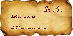 Szőcs Ilona névjegykártya